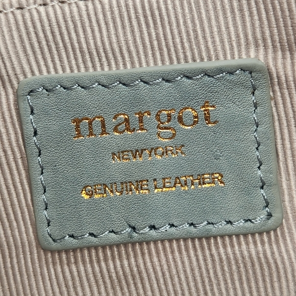 Margot bucket bag women's pastel blue suede Kaye tote shoulder hobo new $158 - Picture 11 of 13